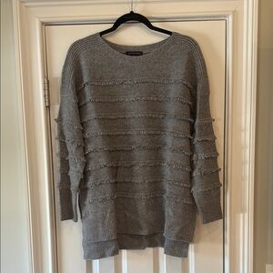 Saks Fifth Avenue Gray Textured Women's Sweater - Size Small